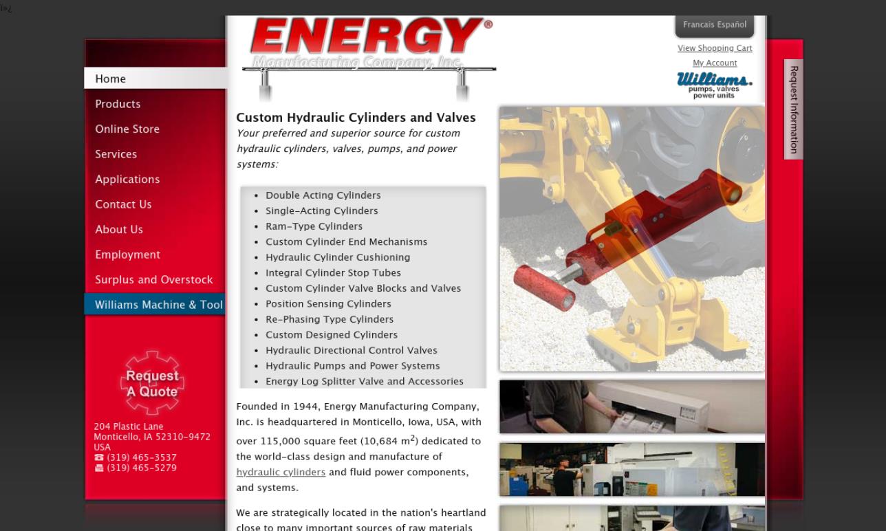 Energy® Manufacturing Company, Inc. Hydraulic Valves