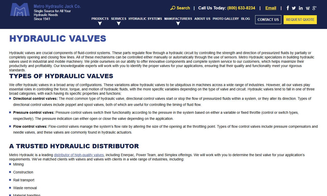 Metro Hydraulic Jack Co. Metro Hydraulic Jack Co.